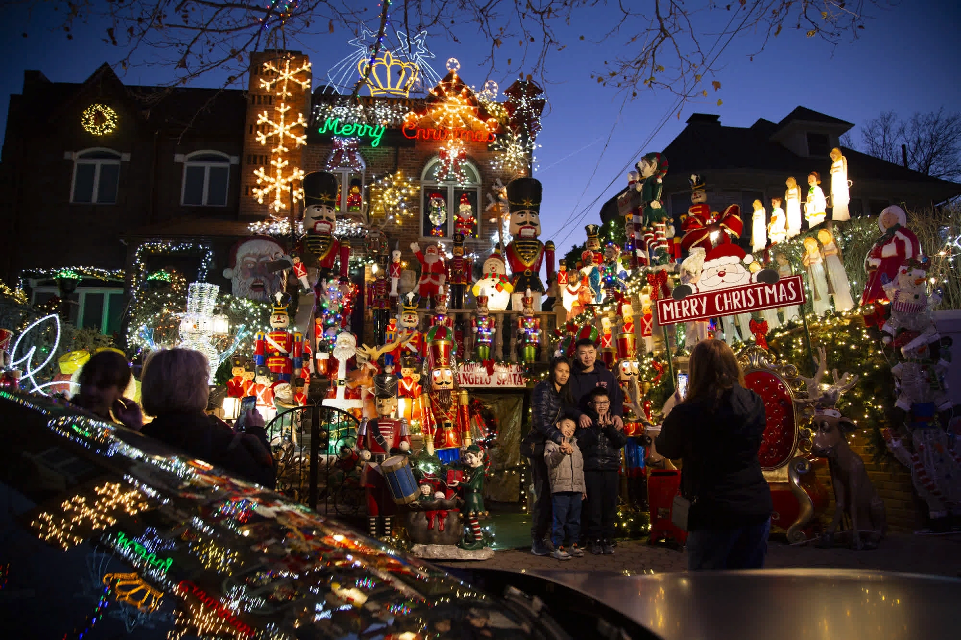 Christmas facade decoration